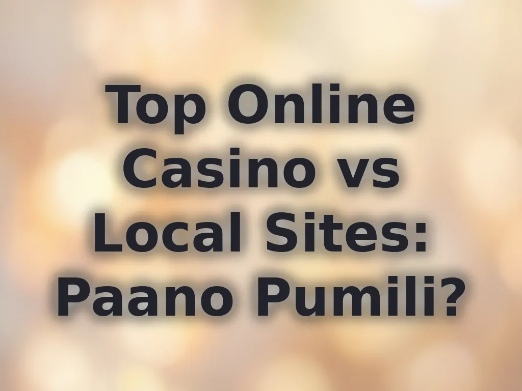 Pagpili ng online casino